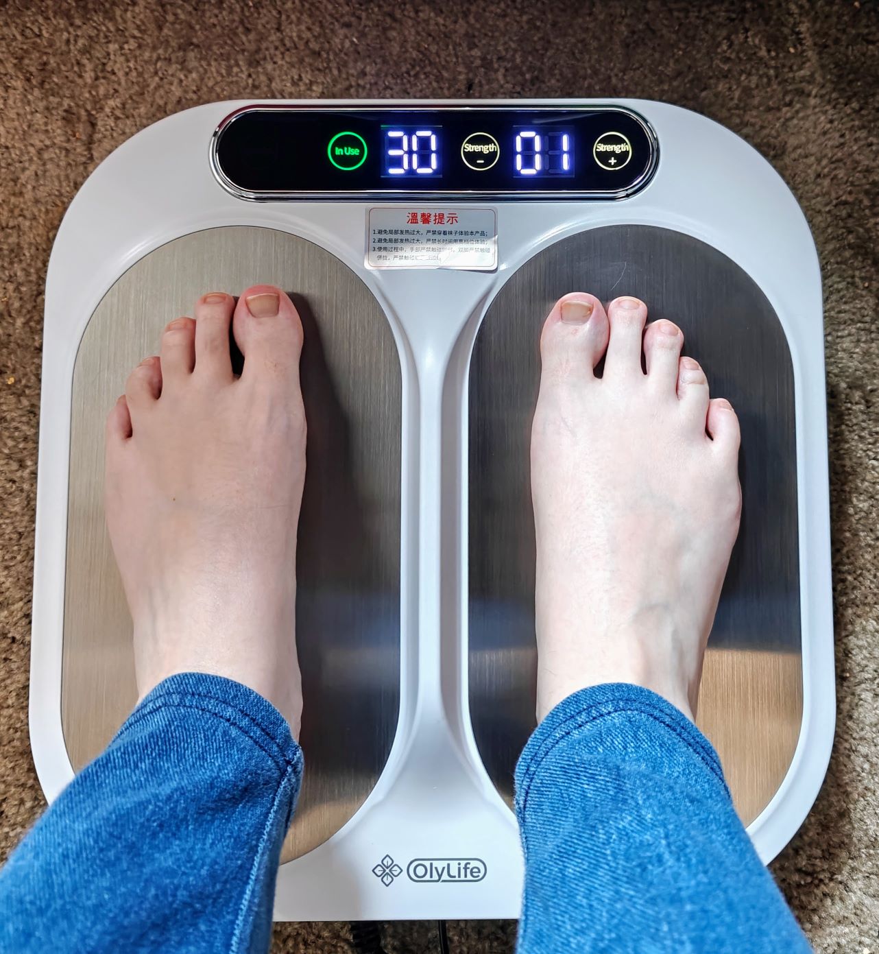 feet using terap 90 pemf device